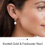 earrings gold with pearl Image 2