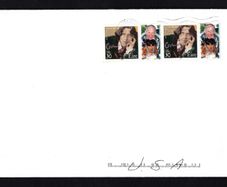 2000 Ireland Oscar Wilde Personalised Stamp pair used on cover to USA