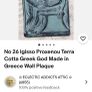 Stamped Vintage Wall Plaque of Greek Scene Krito and Timarista Image 7