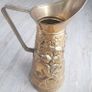 Vintage Peerage England Brass Pitcher Watering Can with Embossed Scene Image 4