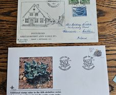 South Africa Unused Envelope and Stamp / Denmark Used Envelope and Stamps