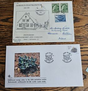 South Africa Unused Envelope and Stamp / Denmark Used Envelope and Stamps