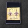 Royal Siam Sterling Silver & Pink CZ Earrings Image 2