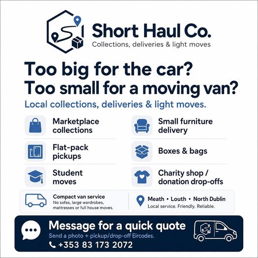 Too big for the car? Too small for a moving van?