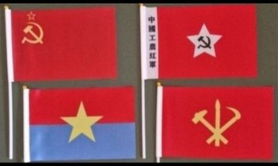 Small flags , soviet Union , China,  Viet cong, n korea.