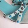 Dolce Gabbana D&G Vintage Blue Suede Embellished Mules Slides Image 7