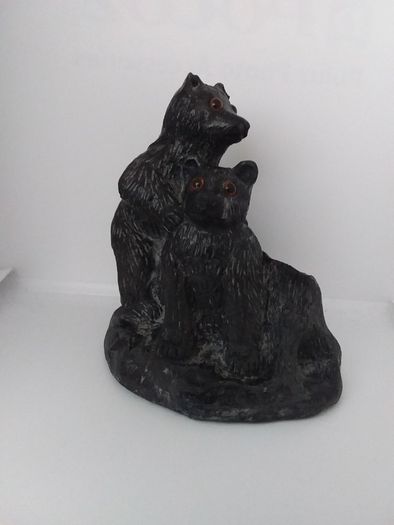 Bears Hugging Antique/Vintage Figurine  " Coal ".