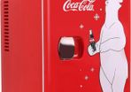 Coca-Cola 4L 6 Can Portable Mini Fridge, Cooler/Warmer, Compact Personal Refrigerator for Snacks Drinks Skincare,12V and AC Cords,Accessory for Kids Bedroom Home Office Travel Car,Coke,Polar Bear,Red (FREE POSTAGE)