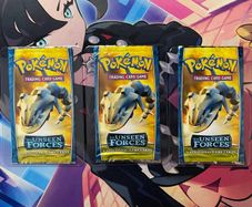 Pokemon EX Unseen Forces Empty Opened Vintage Booster Pack