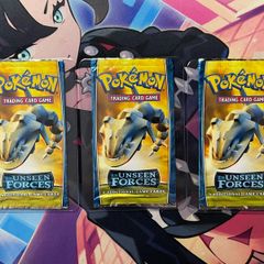 Pokemon EX Unseen Forces Empty Opened Vintage Booster Pack