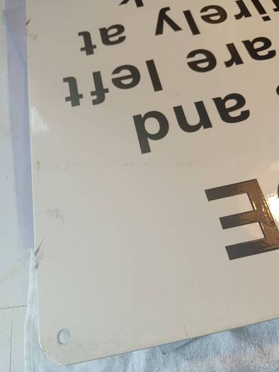 Heavy Duty Cast Aluminum Notice Sign