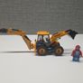 Siku die-cast model of a JCB 4CX backhoe loader. Image 2