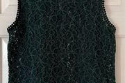 Ladies Dark Green Lace Top