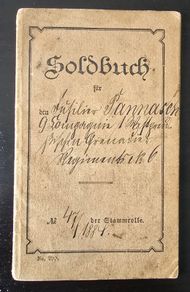 German Army Soldbuch from 1887