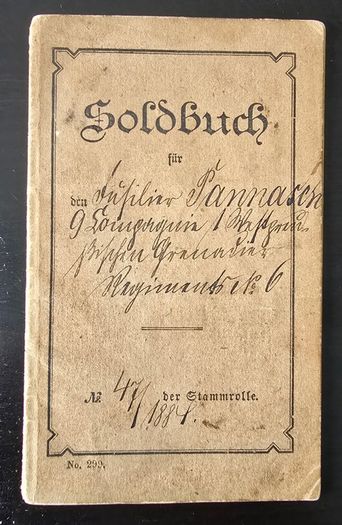 German Army Soldbuch from 1887
