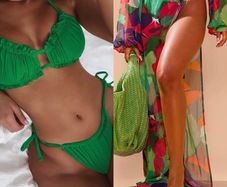 bikini matching beach skirt