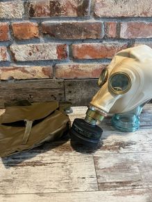 vintage gas mask & bag