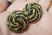 Golden and Black Thread Vintage earrings