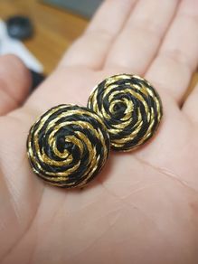 Golden and Black Thread Vintage earrings