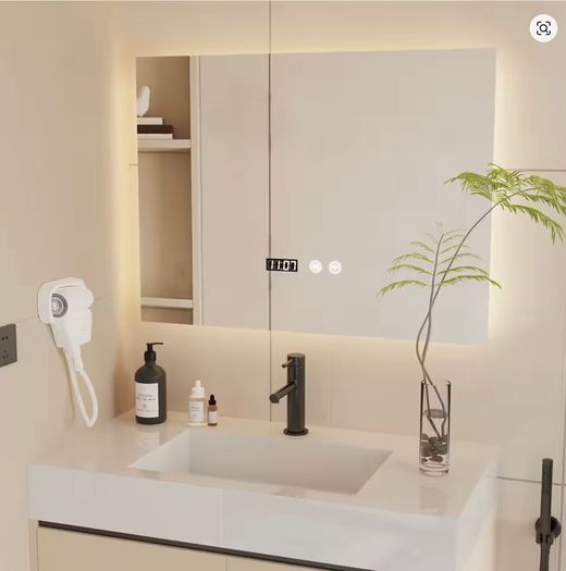 Led mirror for bathroom 70x50 dimmable 3 colours