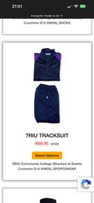 Eriu Community College D15 Tracksuit size small