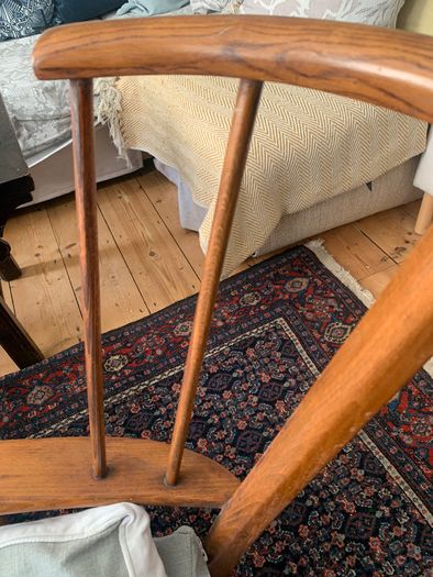 Mid Century two-seater wooden sofa