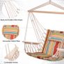 Hanging Rope Hammock Chair with 1 Pillow Image 5