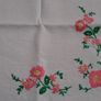 Vintage Linen Table Cloth - Hand Embroidered Image 2