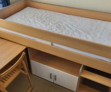 bed, Desk and storage combination