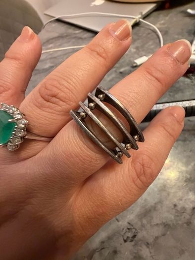 925 Sterling Silver Modern Multi-Band Statement Ring