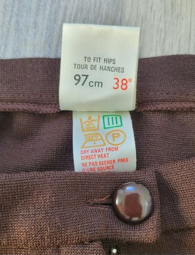 Vintage 1960s chocolate brown wide leg pleated trousers St Michael