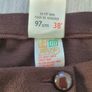 Vintage 1960s chocolate brown wide leg pleated trousers St Michael Image 5