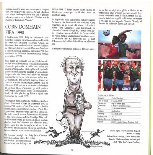 1988/89 Ireland The Irish Stamp Limited Edition Hardback Year Book. Contains all commemorative stamps from June 1988 to June 1989. Included 44 images of conents