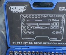 Socket sets ,Half inch and three eight sets as per photos.