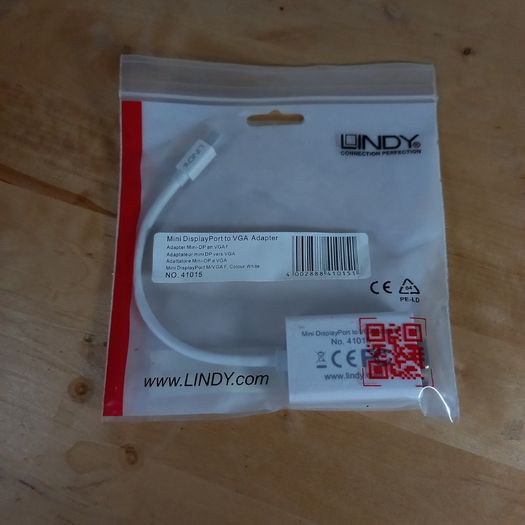 LINDY Mini DisplayPort to VGA Converter \ Adapter Brand New Sealed