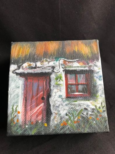 Miniature Block - Acrylic on Canvas - Rural Ireland