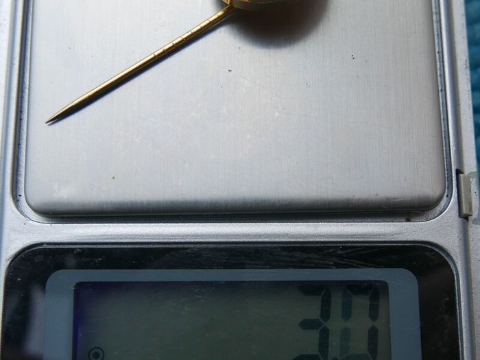 Vintage English Gold Tone Enamel Blood Donor Stick Pin Brooch Twin Hearts Crown Windsor