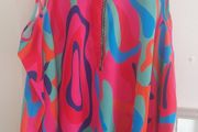ladies colourful satin effect top