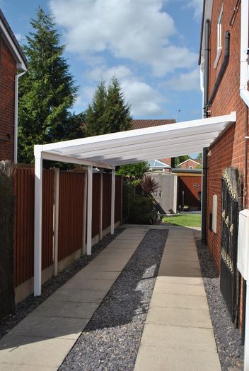 Patio Canopy - Lean-To Kit - White or Grey - Supply Only - Nationwide Delivery Across Ireland