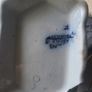 Antique Flow Blue Gravy Boat with Underplate Image 4