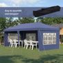 3 x 6m Pop Up Gazebo with Sidewalls and Storage Bag Image 3