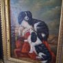 Naive Oil Painting King Charles Cavalier dogs Image 4