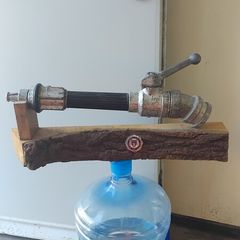 vintage fire hose display