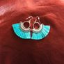 Turquoise Tassel Earrings Image 2
