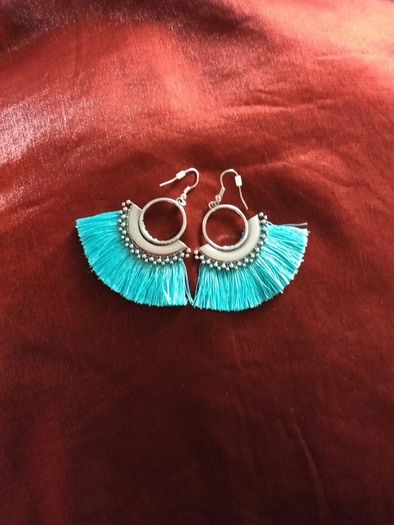 Turquoise Tassel Earrings