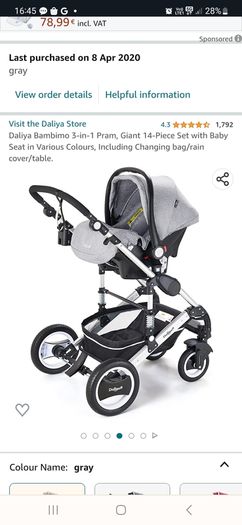 Pram 3 in 1 High quality. Perfect condition