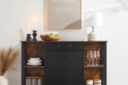 Sideboard, Kitchen Cabinet with Drawer, Side Cabinet with Doors, Multi-Purpose Cabinet, Metal Frame, Cabinet for Living Room, Dining Room,