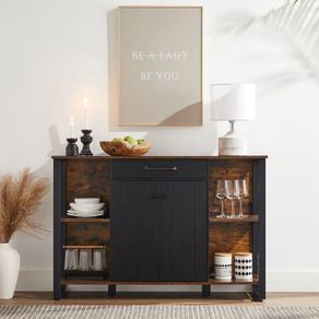 Sideboard, Kitchen Cabinet with Drawer, Side Cabinet with Doors, Multi-Purpose Cabinet, Metal Frame, Cabinet for Living Room, Dining Room,