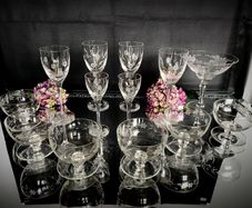 Vintage Etched Crystal  Beautiful Bundle in Mint Condition