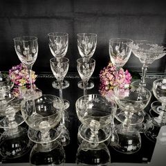 Vintage Etched Crystal  Beautiful Bundle in Mint Condition